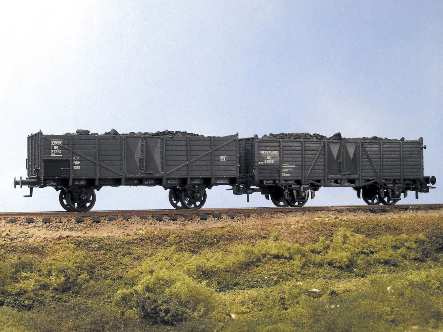 VERNIEUWD - Opschriften voor 20-tons houten kolenwagens (1913-1970)  Art. T-50