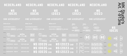 Opschriften voor ombouw Duitse goederenwagen naar NBDS of NS (1897-1950) - Art. T-913