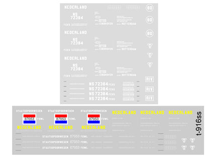 Opschriften voor ombouw Duitse G10 gesloten wagens tot NS / SS veewagens (1913-1955) - Art. T-915 en T-916