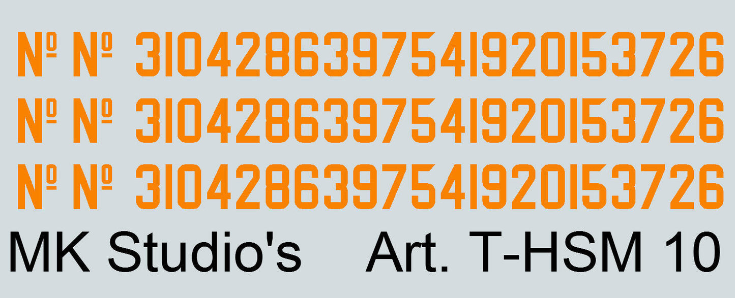 HSM locomotiefnummers bufferbalk - art. T-HSM10