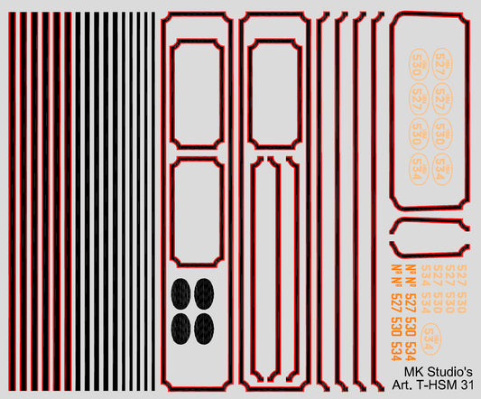 HSM locomotief biezen serie NS 2100 en NS 3400 (rood-zwart) - Art T-HSM31