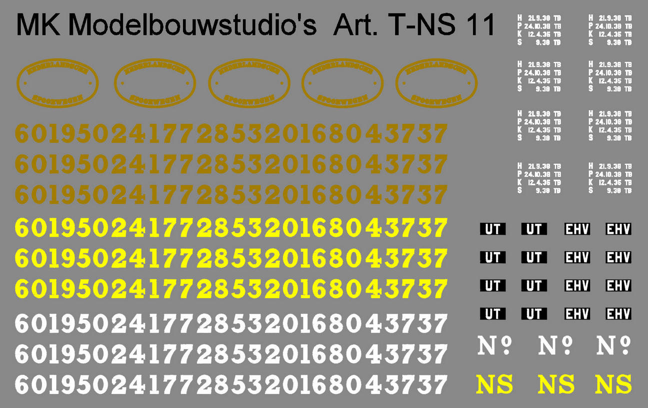 NS nummerplaten voor locomotieven - VERNIEUWD