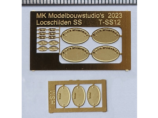 Nummerplaten voor locomotieven SS / HSM / NBDS - VERNIEUWD