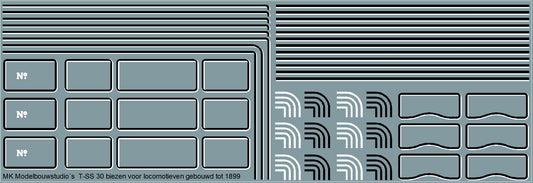 SS opschriften locomotiefbiezen (patroon tot 1899) - art. T-SS30