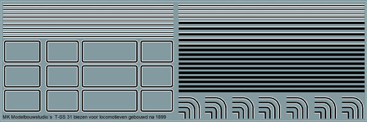 SS opschriften locomotiefbiezen (patroon na 1899) - art. T-SS31
